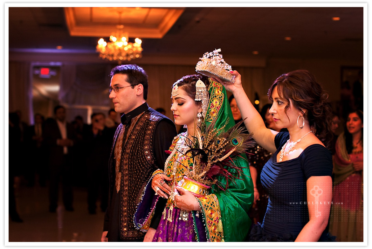 Afghan wedding celebration in traditional attire